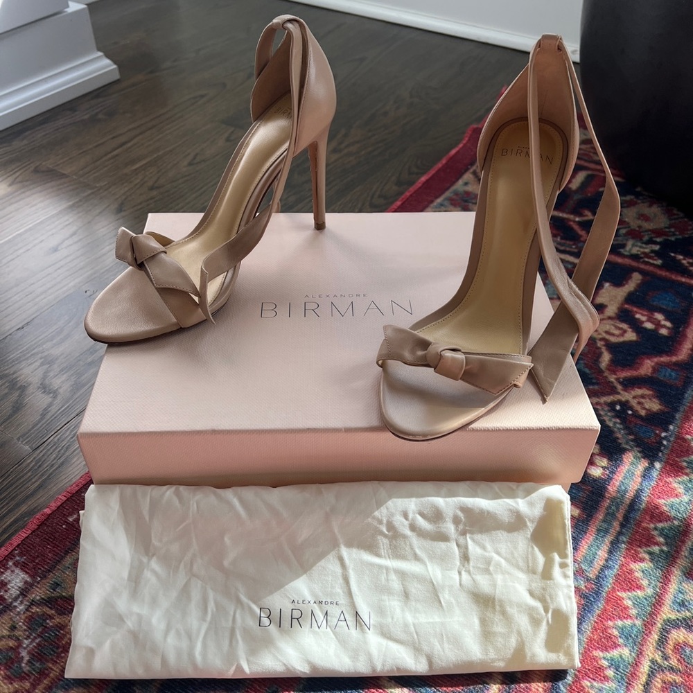 Alexandre Birman Clarita 100 Nude Sandals | sz 38
